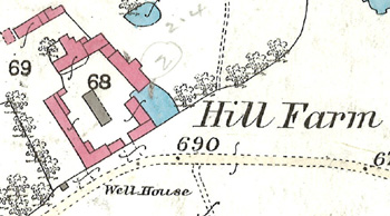 The site of the well house in 1880
